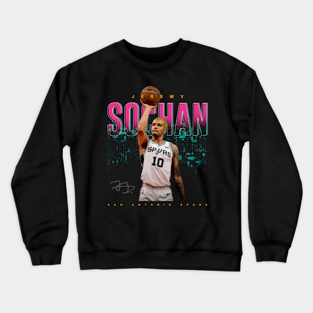 Jeremy Sochan Free Throw Crewneck Sweatshirt by Juantamad